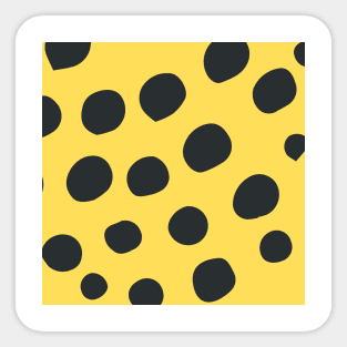 Fancy dot yellow pastel pattern Sticker